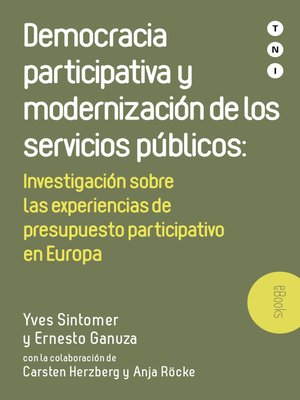 cover image of Democracia participativa y modernización de los servicios públicos